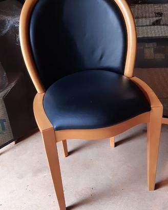 Sedia Potocco in pelle
