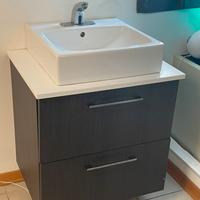 Mobiletto bagno con lavandino