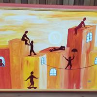 Quadro con affresco fatto a mano 