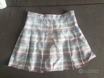 gonna a scacchi lilla e azzurra, 40/42