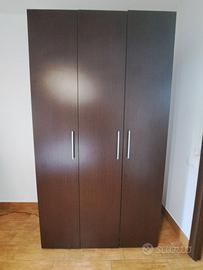 Armadio 3 Ante Battenti Noce Scuro