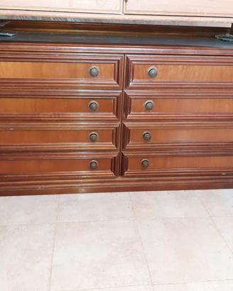 Cassettiera vero legno tamburato