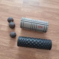 2 foam roller + palline per automassaggio 