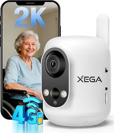 Xega 4G Telecamera Interno con SIM