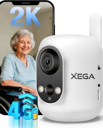 Xega 4G Telecamera Interno con SIM