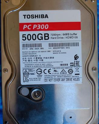 Hard Disk HDD disco rigido 500 gb Toshiba Seagate