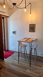 Monolocale arredato con spazio esterno e posto aut