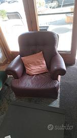 Poltrona in pelle