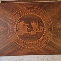 Tavolino antico da salotto intarsiato - Stile Rolo