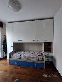 ARMADIO A PONTE CON LETTO
