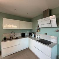 Cucina angolare + mobile + cappa +elettrodomestici