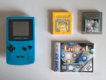 Game Boy Color + giochi Pokemon Yellow e Logical