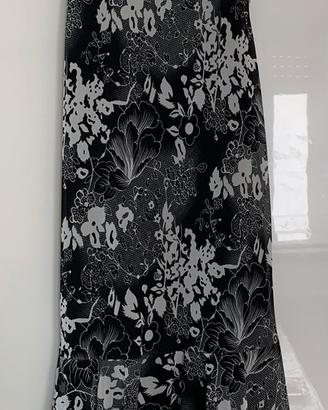 Abito lungo  bianco/nero