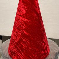 Paralume conico in velluto rosso Confalone