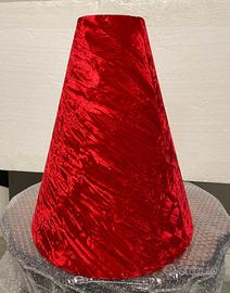 Paralume conico in velluto rosso Confalone