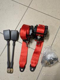 cinture auto universali rosse