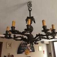 lampadario in bronzo