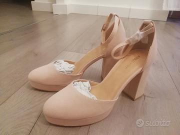 Scarpe rosa antico con on sale plateau