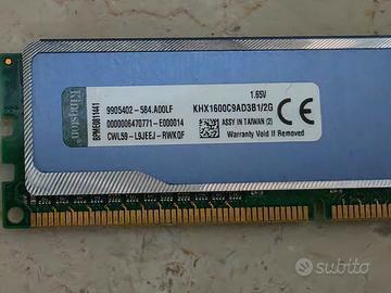 KHX1600C9AD3B1/2G DDR3 1600MHZ