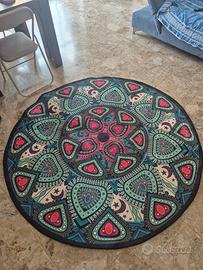 Tappeto rotondo mandala colorato 180 cm