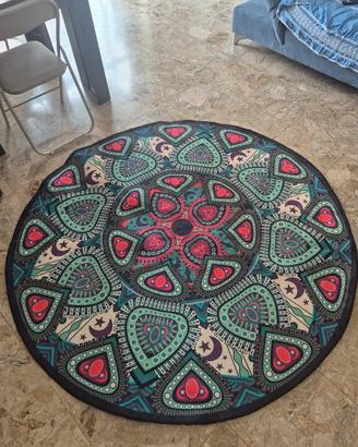 Tappeto rotondo mandala colorato 180 cm