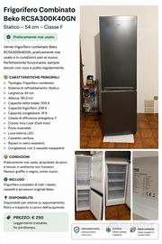 Frigorifero Beko RCSA300K40GN