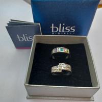 2 anelli bliss argento925 e cristallo 