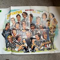Poster originale caricature giocatori Juventus