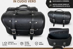 Valigie laterali Cruiser in cuoio – coppia – 33 l