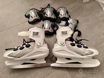 2 set comoleti Pattini da ghiaccio da ragazzo