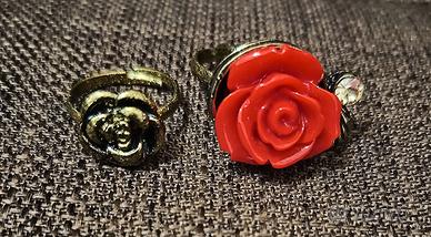 Anelli Rosa Incantata "La Bella e la Bestia" 🥀