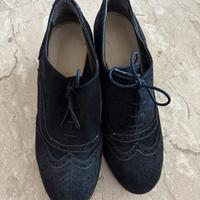Scarpe francesine blu