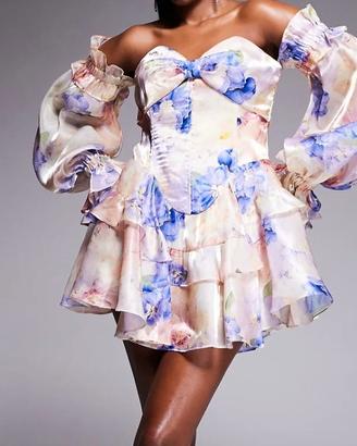 Vestito mini floreale stile coquette / fairy
