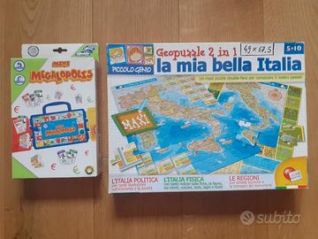 Gioco da viaggio tipo Monopoli + Puzzle Italia