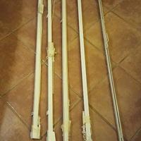 5 binario bastone tenda in alluminio con corde