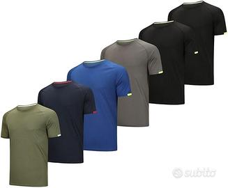 Bsrpolry Confezione di 6 magliette sportive