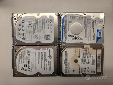 Lotto 4 HDD Sata 2,5" misti 500Gb