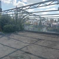 STRUTTURA TETTOIA ASIMMETRICA IN FERRO ZINCATO