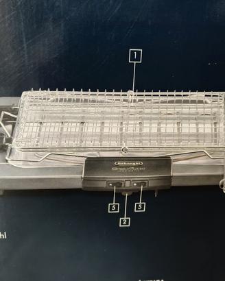 Barbecue elettrico 100% inox DeLonghi 41×28 cm 