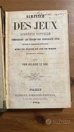 Libro antico Almanach des Jeux
