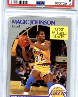 NBA card memorabilia Magic Johnson PSA 9