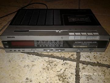 Philips radio stereo sveglia registratore cassette