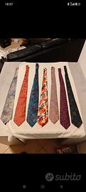 Lotto 7 cravatte vintage uomo fantasia