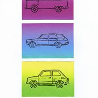 2 Disegni su cartoncino A3 macchine iconiche