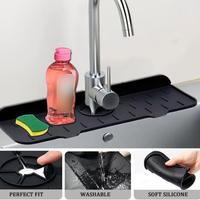 Tappetino Nero in Silicone per Rubinetto