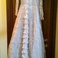 Abito da sposa vintage dell'83 con pizzo francese