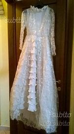 Abito da sposa vintage dell'83 con pizzo francese