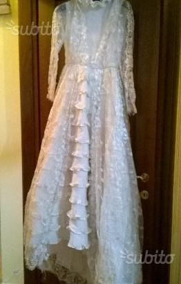 Abito da sposa vintage dell'83 con pizzo francese