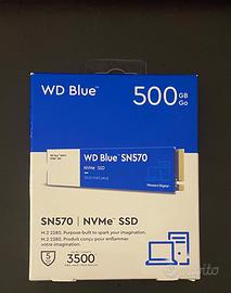 SCHEDA SSD wd blue sn570 500gb m2 pcie nvme