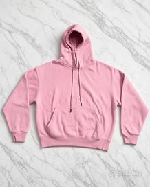 Felpa cappuccio rosa Bershka oversize – come nuova